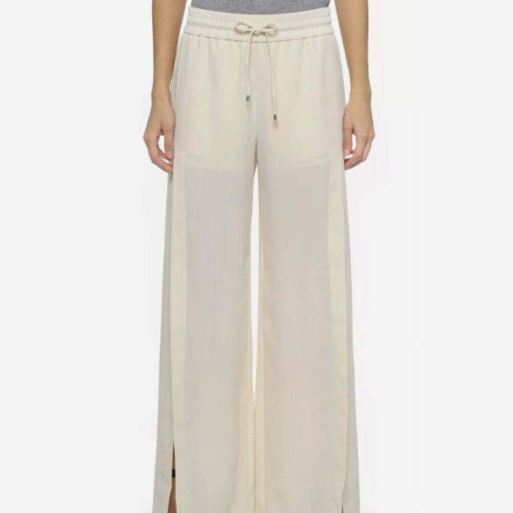 T By Alexander Wang Ecru Drape Suiting Side Slit … - image 1